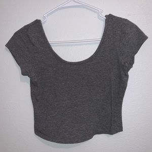 🧡 Bozzolo medium grey crop top